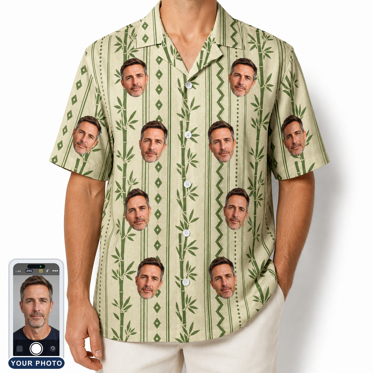 Men's Culm Conga Custom Face Hawaiian Shirt