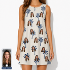 Women's Technicolor Tropics Custom Face Tank Dress