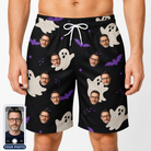 Men's Boo Bats Custom Face Beach Shorts