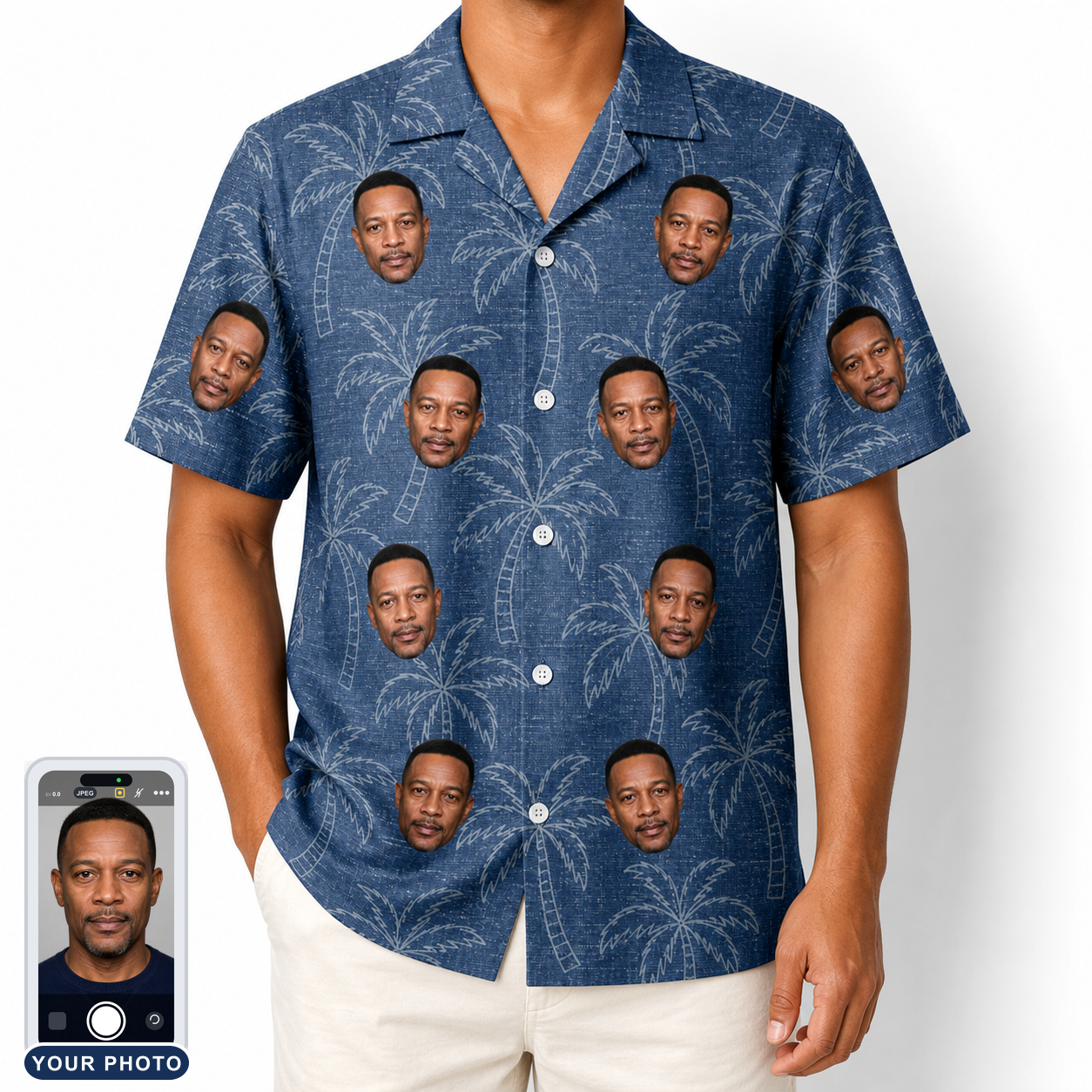 Men's Aloha Arbor Custom Face Hawaiian Shirt