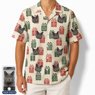 Men's Bowtiful Bundles Custom Cat Face Hawaiian Shirt