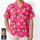 Men's Tiered Tease Custom Face Hawaiian Shirt