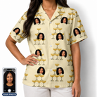 Women's Briny Betrothal Custom Face Hawaiian Shirt