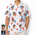 Men's Rocket Ribbons Custom Face Hawaiian Shirt