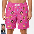 Men's Astro Applause Custom Face Beach Shorts