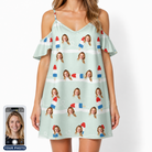 Women's Independence Icicles Custom Face Off-Shoulder Dress