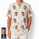 Men's Mandarin Moxie Custom Face Hawaiian Shirt