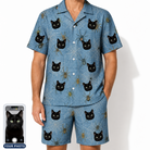 Men's Scuttle Sideshow Custom Cat Face Shirt & Shorts Set