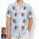 Men's Tri-Color Tumble Custom Face Hawaiian Shirt
