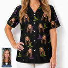Women's Pointy Party Custom Face Hawaiian Shirt