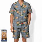 Men's Kitten Kaboodle Custom Cat Face Shirt & Shorts Set